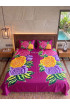 Hand Painted Rayon Bedsheet Set King Size